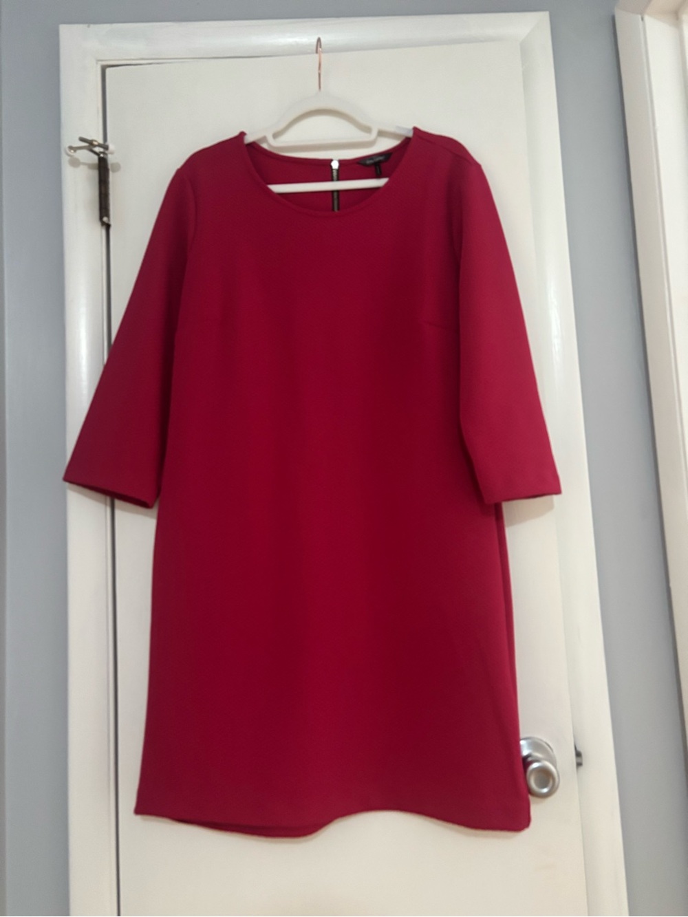 Daisy Fuentes Bold Raspberry Midi Shift Dress